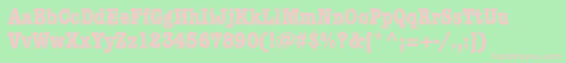 KeyboardCondensedSsiBoldCondensed Font – Pink Fonts on Green Background