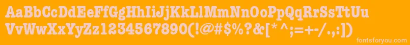 KeyboardCondensedSsiBoldCondensed-Schriftart – Rosa Schriften auf orangefarbenem Hintergrund