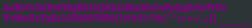 KeyboardCondensedSsiBoldCondensed Font – Purple Fonts on Black Background