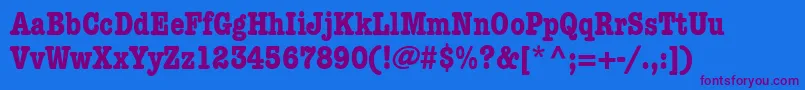 Шрифт KeyboardCondensedSsiBoldCondensed – фиолетовые шрифты на синем фоне