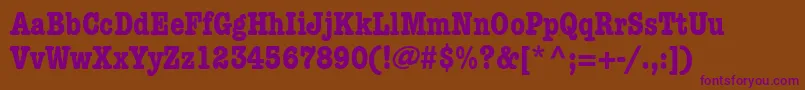 KeyboardCondensedSsiBoldCondensed-Schriftart – Violette Schriften auf braunem Hintergrund