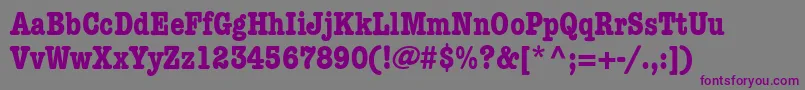 KeyboardCondensedSsiBoldCondensed Font – Purple Fonts on Gray Background