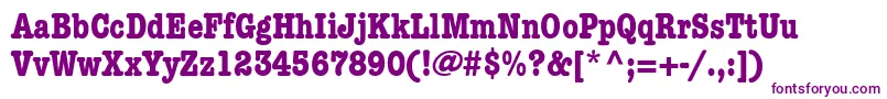 Шрифт KeyboardCondensedSsiBoldCondensed – фиолетовые шрифты на белом фоне