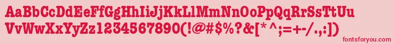 フォントKeyboardCondensedSsiBoldCondensed – ピンクの背景に赤い文字