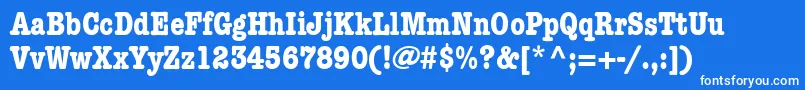 KeyboardCondensedSsiBoldCondensed Font – White Fonts on Blue Background