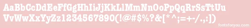 KeyboardCondensedSsiBoldCondensed Font – White Fonts on Pink Background