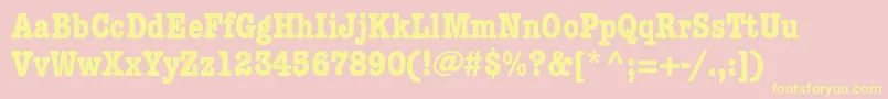 KeyboardCondensedSsiBoldCondensed Font – Yellow Fonts on Pink Background