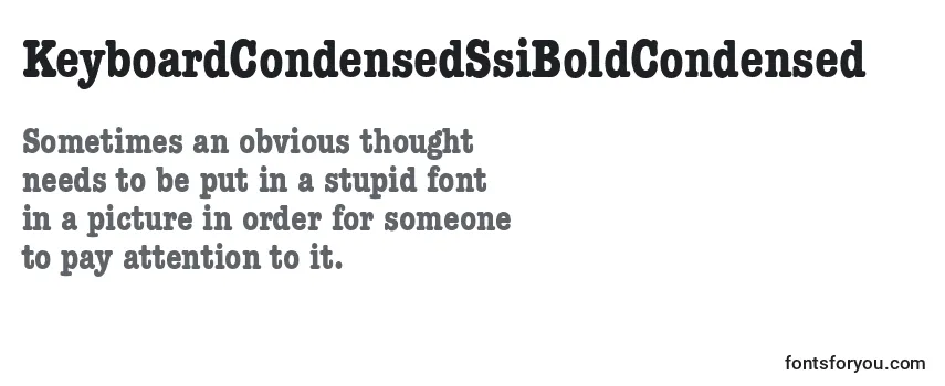 Review of the KeyboardCondensedSsiBoldCondensed Font