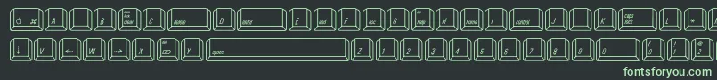 Czcionka QwertyMac – zielone czcionki na czarnym tle