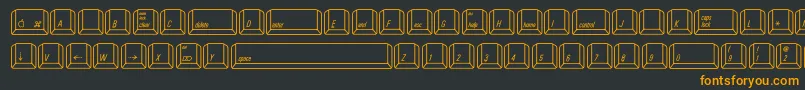 fuente QwertyMac – Fuentes Naranjas Sobre Fondo Negro