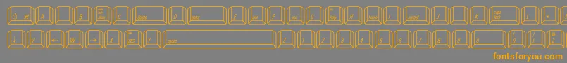 Шрифт QwertyMac – оранжевые шрифты на сером фоне