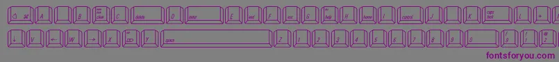 Czcionka QwertyMac – fioletowe czcionki na szarym tle