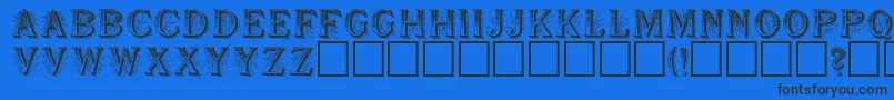 SeymourRegular Font – Black Fonts on Blue Background