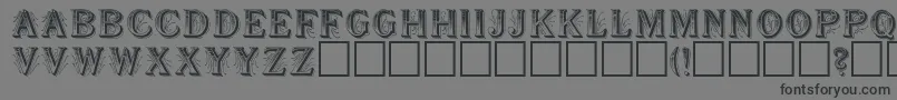 フォントSeymourRegular – 黒い文字の灰色の背景