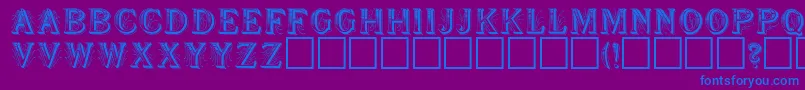 SeymourRegular Font – Blue Fonts on Purple Background