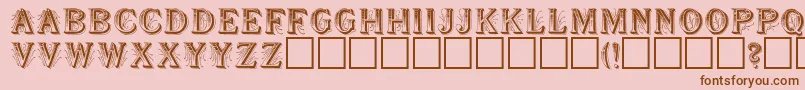 SeymourRegular Font – Brown Fonts on Pink Background