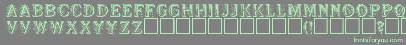 SeymourRegular Font – Green Fonts on Gray Background