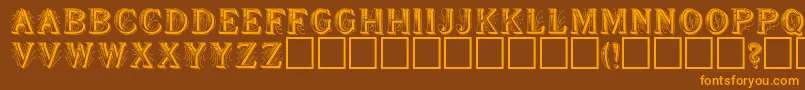 SeymourRegular Font – Orange Fonts on Brown Background