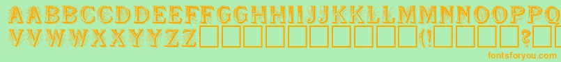 SeymourRegular Font – Orange Fonts on Green Background