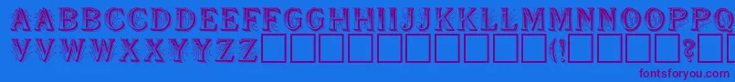 SeymourRegular Font – Purple Fonts on Blue Background