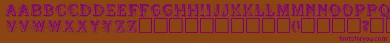 SeymourRegular Font – Purple Fonts on Brown Background