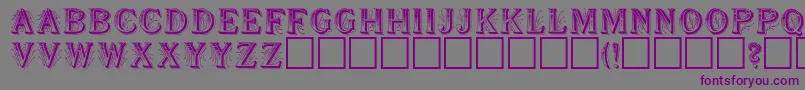 SeymourRegular-Schriftart – Violette Schriften auf grauem Hintergrund