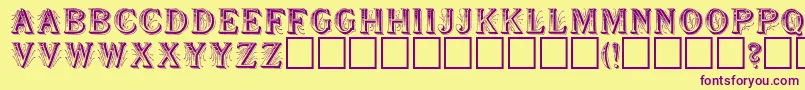 SeymourRegular Font – Purple Fonts on Yellow Background