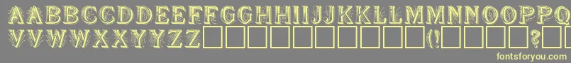 SeymourRegular Font – Yellow Fonts on Gray Background