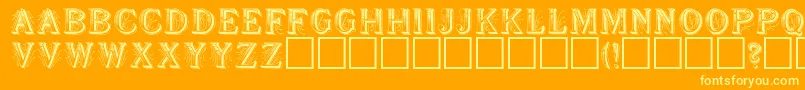 SeymourRegular Font – Yellow Fonts on Orange Background