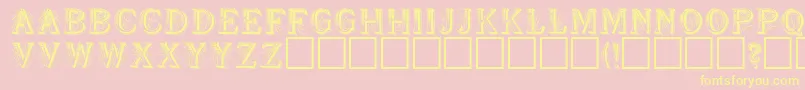 SeymourRegular-Schriftart – Gelbe Schriften auf rosa Hintergrund