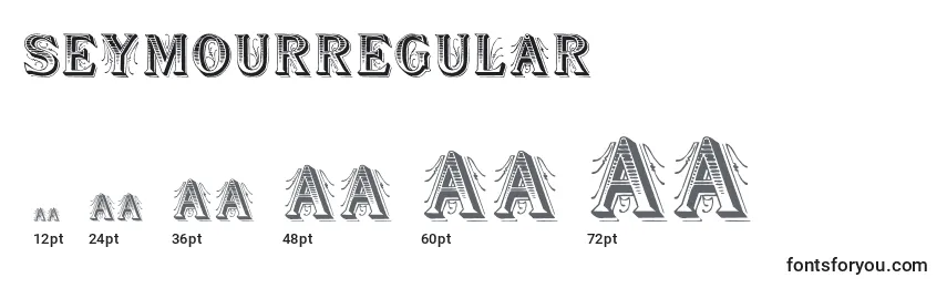 Размеры шрифта SeymourRegular