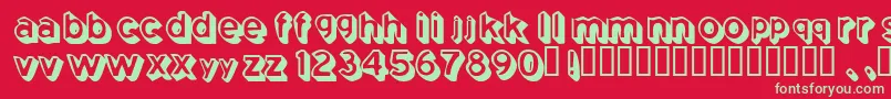 Coming Font – Green Fonts on Red Background