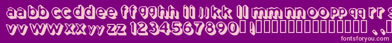 Coming Font – Pink Fonts on Purple Background