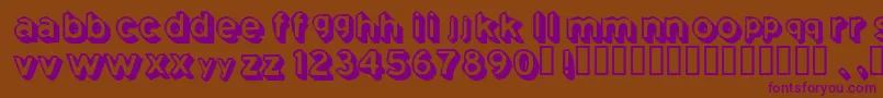 Coming Font – Purple Fonts on Brown Background