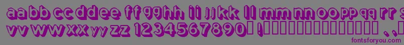 Coming Font – Purple Fonts on Gray Background