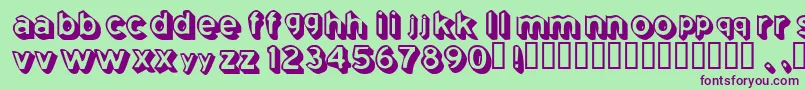 Coming Font – Purple Fonts on Green Background