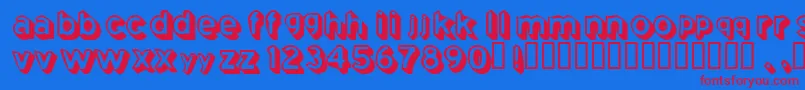 Coming Font – Red Fonts on Blue Background