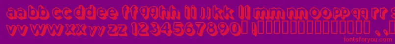 Coming Font – Red Fonts on Purple Background