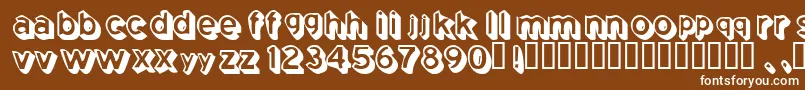 Coming Font – White Fonts on Brown Background
