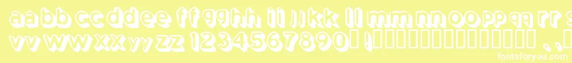 Coming Font – White Fonts on Yellow Background