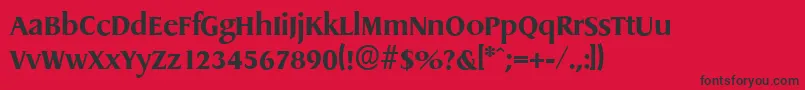 DragonserialXboldRegular Font – Black Fonts on Red Background