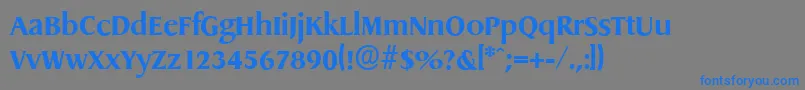 Weitere Informationen zur DragonserialXboldRegular-Schriftart DragonserialXboldRegular-Schriftart – Blaue Schriften auf grauem Hintergrund