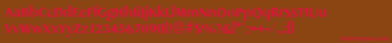 DragonserialXboldRegular Font – Red Fonts on Brown Background