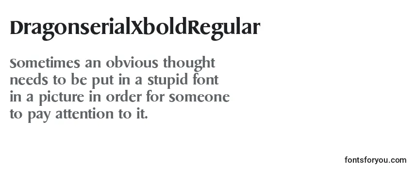 Review of the DragonserialXboldRegular Font