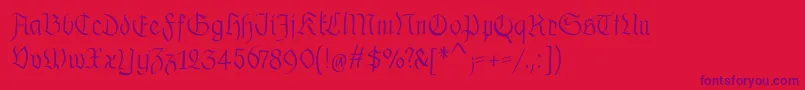 Mkalligfrax Font – Purple Fonts on Red Background