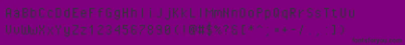 Czcionka Pixeloperatormono – czarne czcionki na fioletowym tle