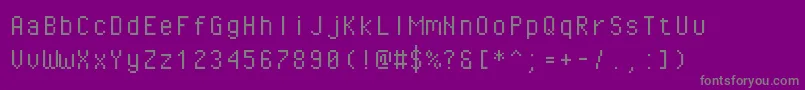 Pixeloperatormono Font – Gray Fonts on Purple Background
