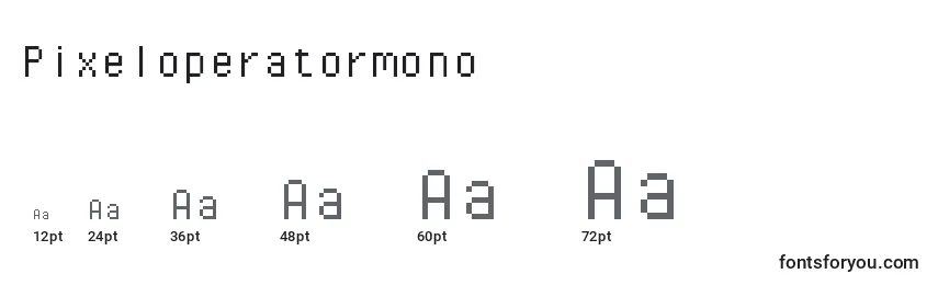 Размеры шрифта Pixeloperatormono