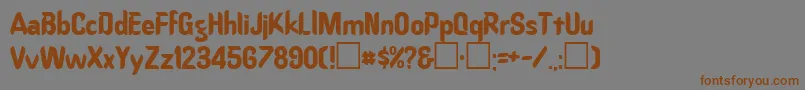 OregondryPlainRegular Font – Brown Fonts on Gray Background