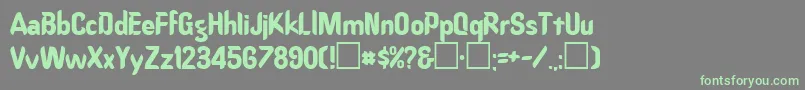Шрифт OregondryPlainRegular – зелёные шрифты на сером фоне